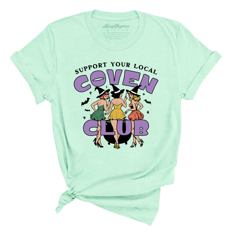 Support Your Local Coven Club - Heather Mint - Unisex T-Shirt