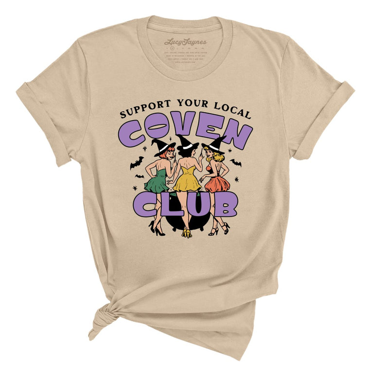 Support Your Local Coven Club - Tan - Unisex T-Shirt