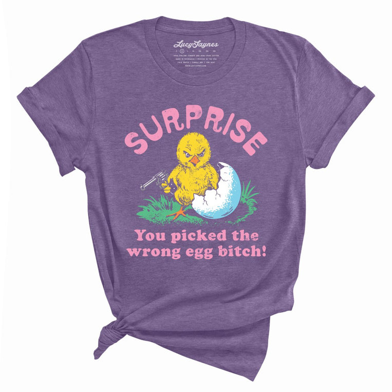 Surprise You Picked The Wrong Egg - Heather Purple - Unisex T-Shirt