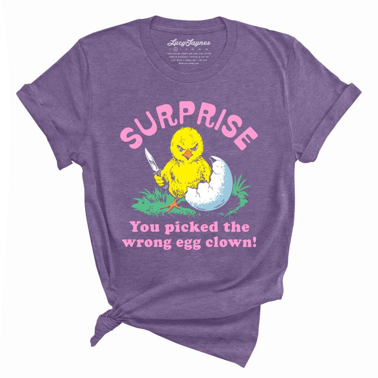 Surprise You Picked The Wrong Egg - Heather Purple - Unisex T-Shirt