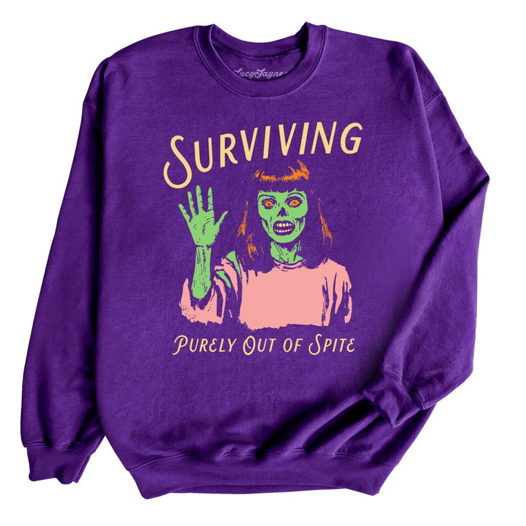 Surviving Purely Out Of Spite - Purple - Full Front