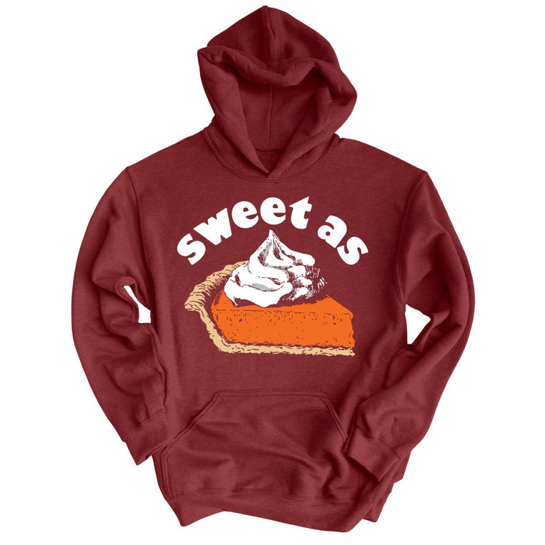 Sweet As Pumpkin Pie - Maroon - Unisex Hoodie