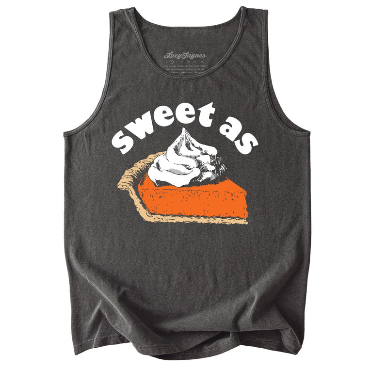 Sweet As Pumpkin Pie Comfort Colors Graphic Tank Top - Pepper