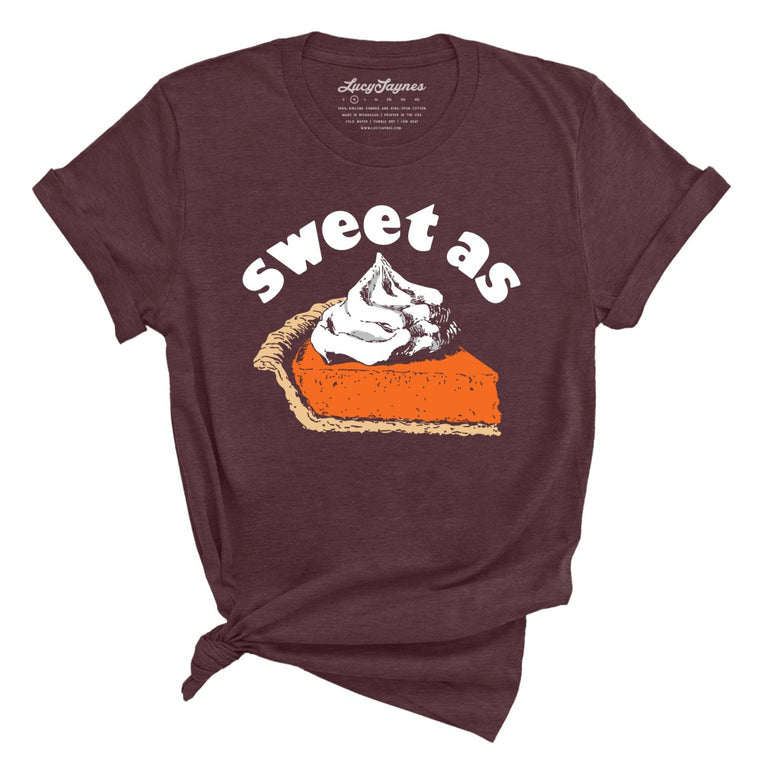 Sweet As Pumpkin Pie - Heather Maroon - Full Front