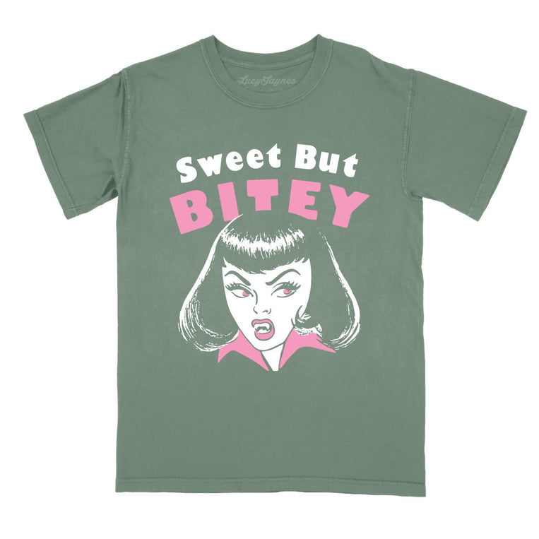 Sweet But Bitey - Moss - Comfort Colors Tee