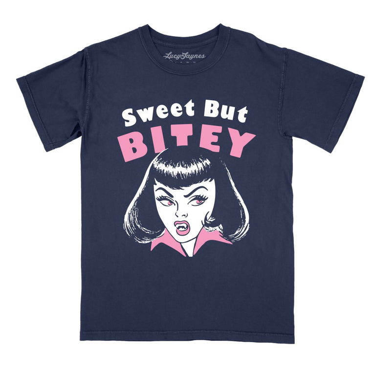 Sweet But Bitey - True Navy - Comfort Colors Tee