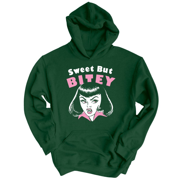 Sweet But Bitey - Forest Green - Unisex Hoodie