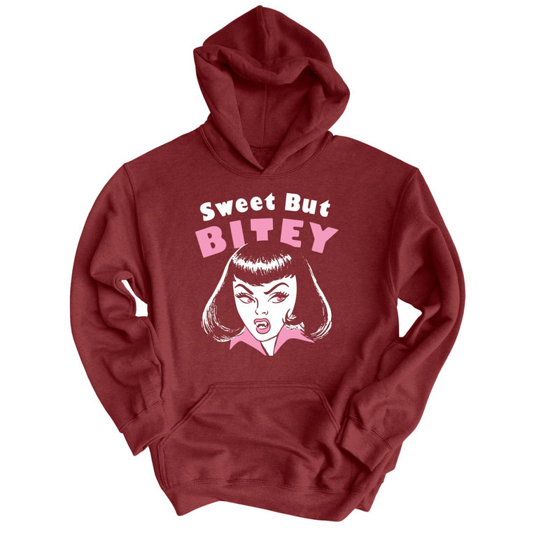 Sweet But Bitey - Maroon - Unisex Hoodie