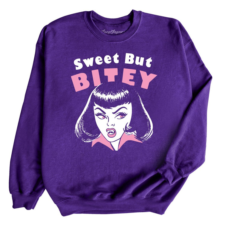Sweet But Bitey - Purple - Unisex Sweatshirt