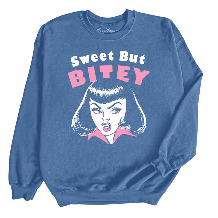 Sweet But Bitey - Indigo Blue - Unisex Sweatshirt