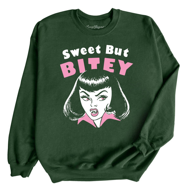 Sweet But Bitey - Forest Green - Unisex Sweatshirt