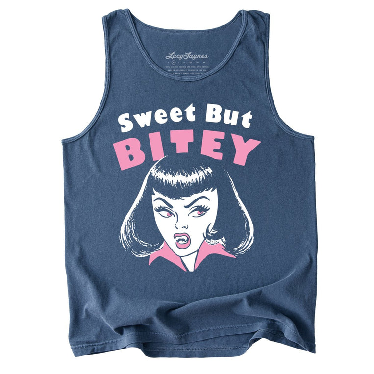 Sweet But Bitey - Denim - Tank Top