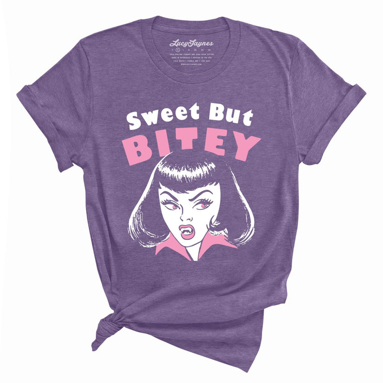 Sweet But Bitey - Heather Purple - Unisex T-Shirt