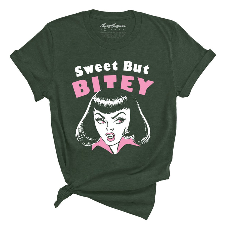 Sweet But Bitey - Heather Forest - Unisex T-Shirt