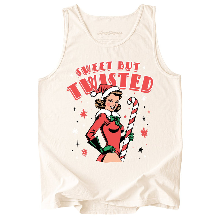 Sweet But Twisted Comfort Colors Graphic Tank Top - Ivory