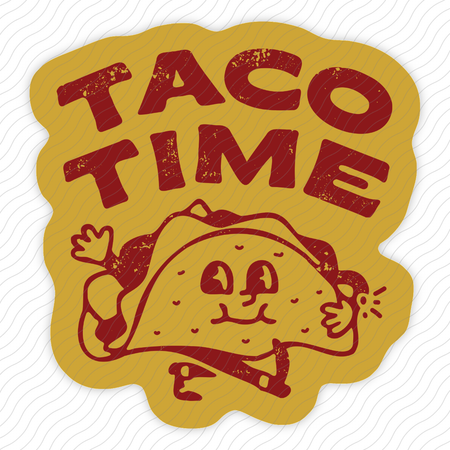 Taco Time Sticker