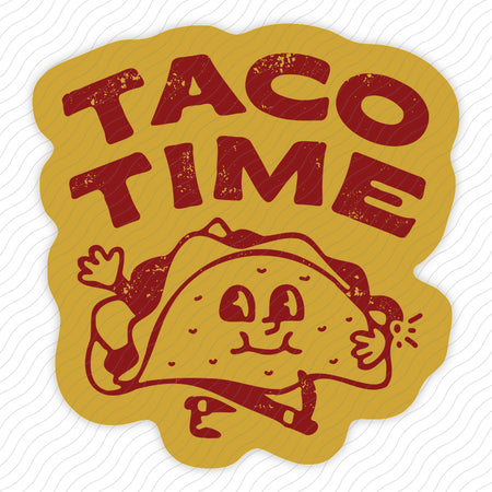 Taco Time Sticker