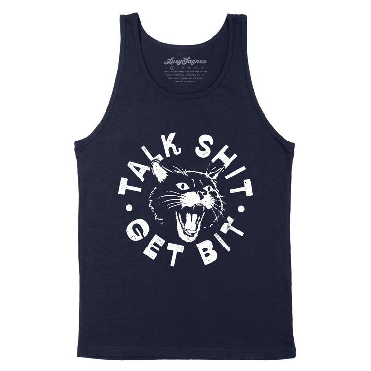 Talk Shit Get Bit - Navy - Unisex Tank Top