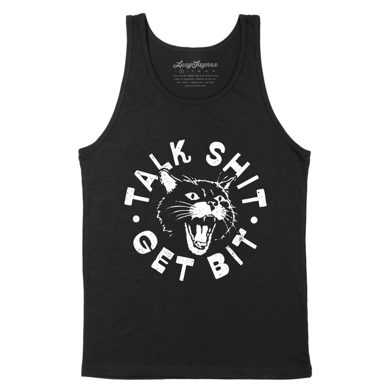 Talk Shit Get Bit - Black - Unisex Tank Top