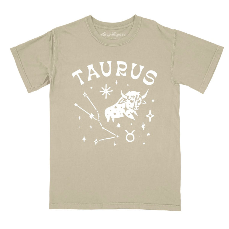 Taurus - Khaki - Comfort Colors Tee