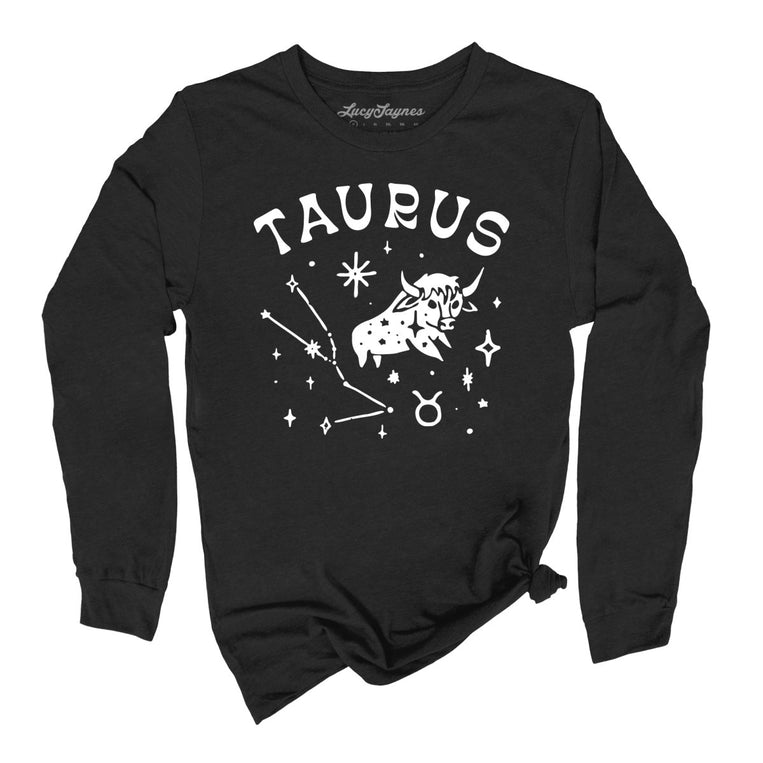 Taurus - Black - Unisex Long Sleeve T-Shirt