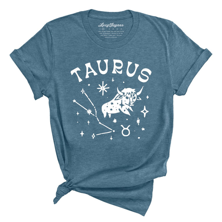 Taurus - Heather Deep Teal - Unisex T-Shirt