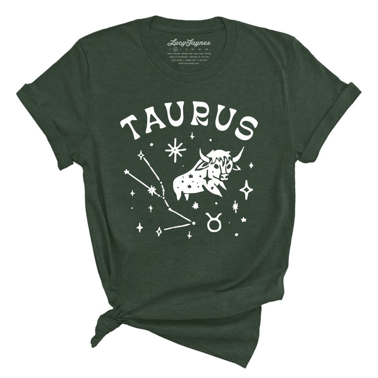 Taurus - Heather Forest - Unisex T-Shirt