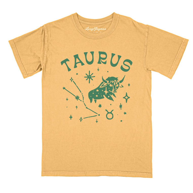 Taurus - Mustard - Comfort Colors Tee