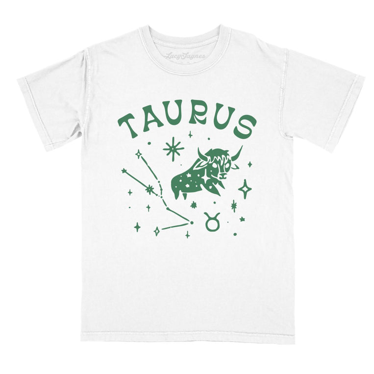 Taurus - White - Comfort Colors Tee