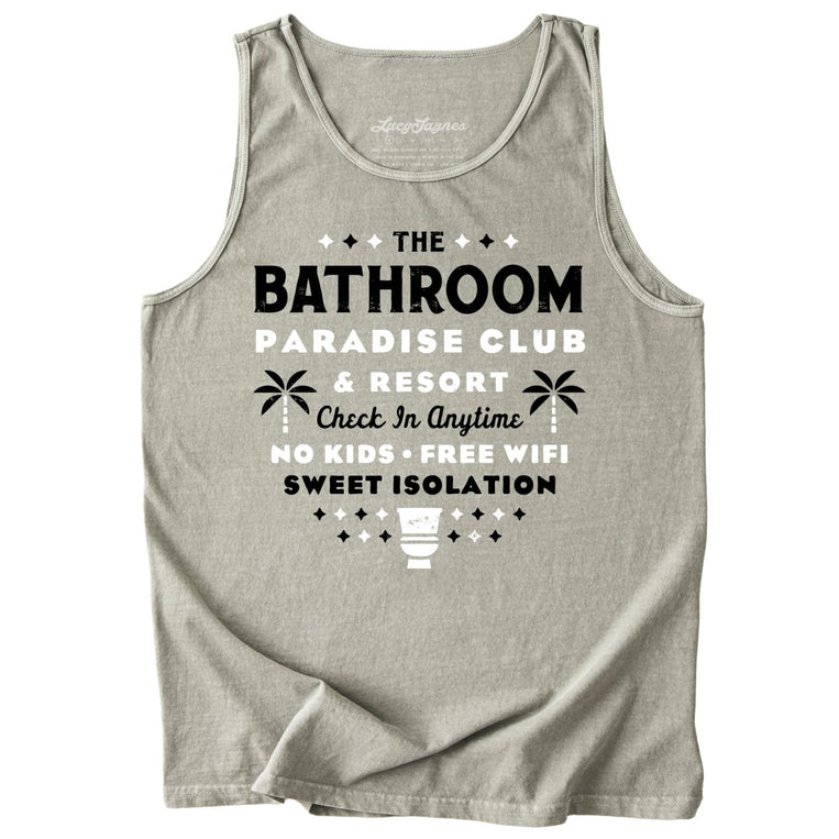 The Bathroom Paradise Club Comfort Colors Graphic Tank Top - Sandstone