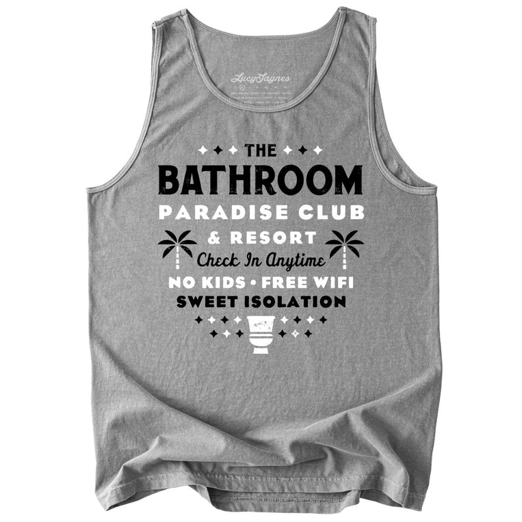 The Bathroom Paradise Club Comfort Colors Graphic Tank Top - Grey