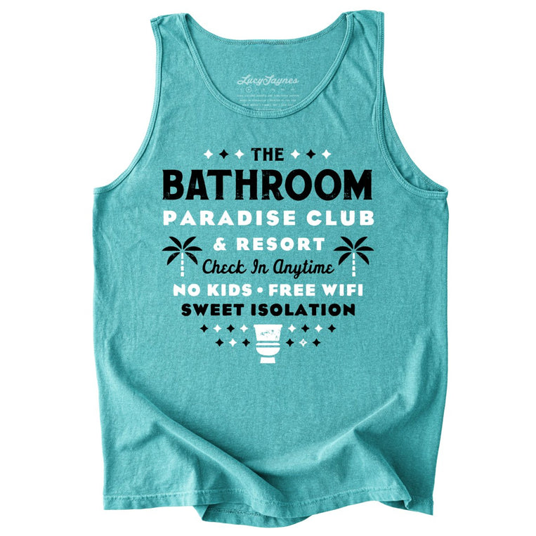 The Bathroom Paradise Club Comfort Colors Graphic Tank Top - Seafoam