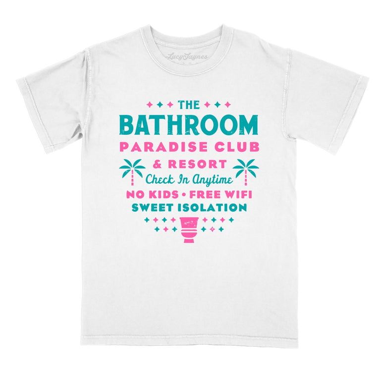 The Bathroom Paradise Club - White - Comfort Colors Tee