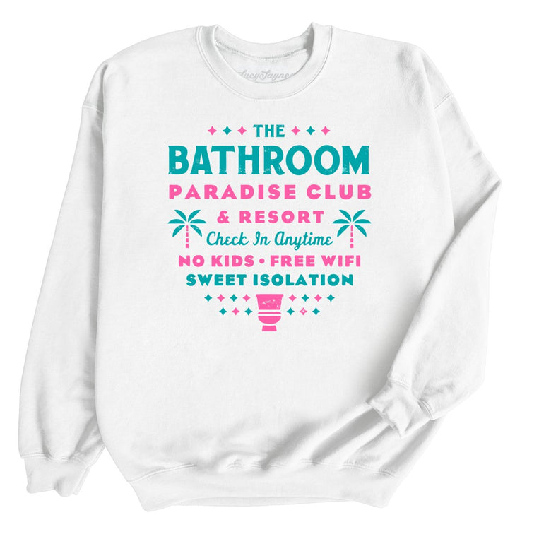 The Bathroom Paradise Club - White - Unisex Sweatshirt