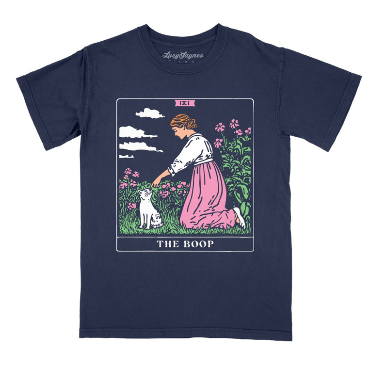 The Boop Tarot Card - True Navy - Comfort Colors Tee