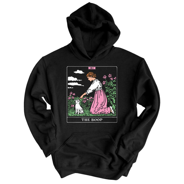 The Boop Tarot Card - Black - Unisex Hoodie