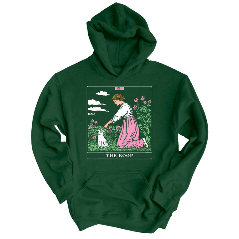 The Boop Tarot Card - Forest Green - Unisex Hoodie