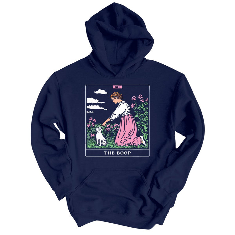 The Boop Tarot Card - Navy - Unisex Hoodie