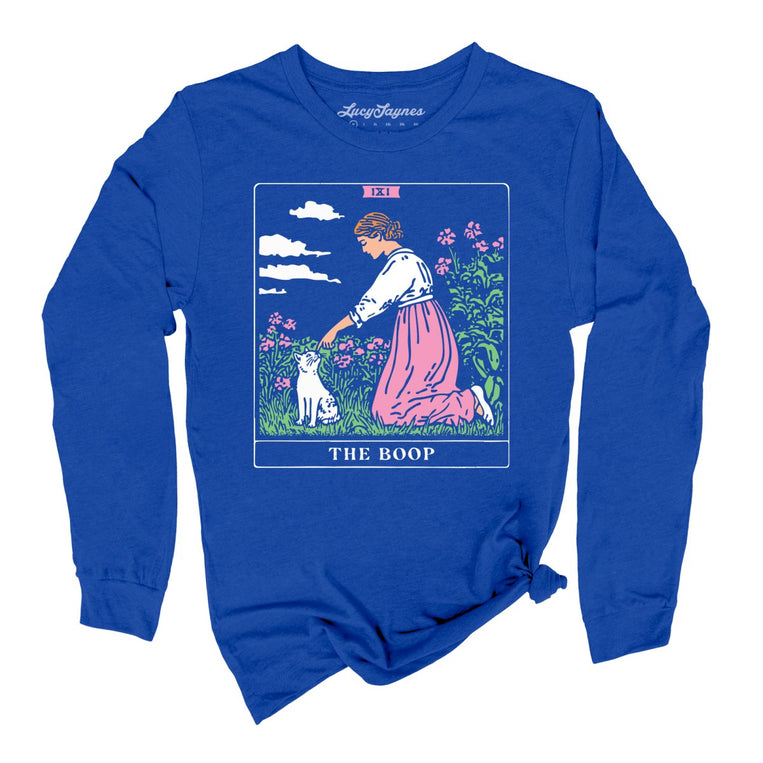 The Boop Tarot Card - True Royal - Unisex Long Sleeve T-Shirt