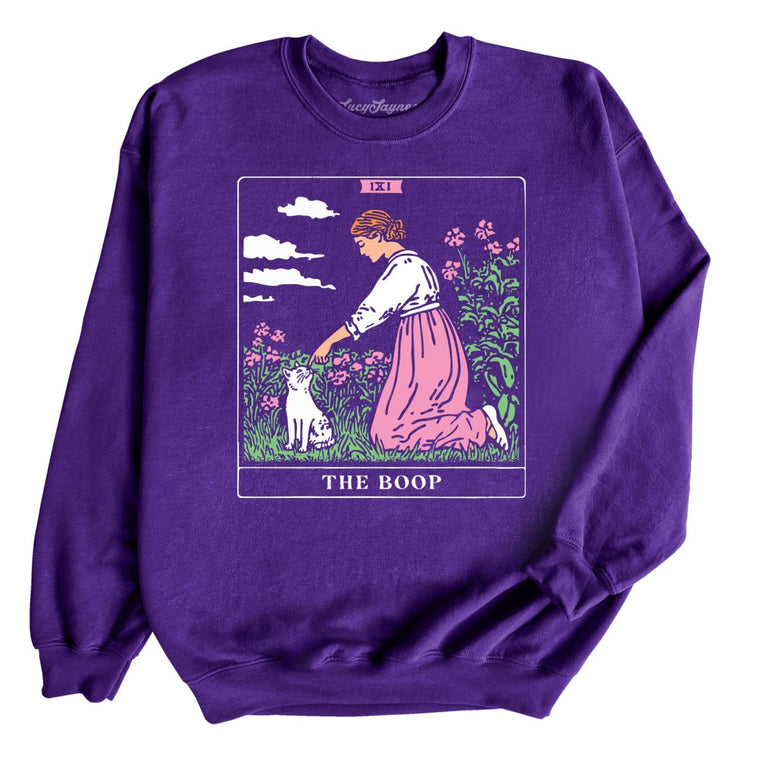 The Boop Tarot Card - Purple - Unisex Sweatshirt