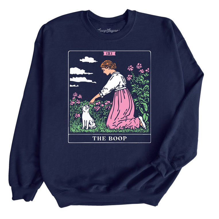 The Boop Tarot Card - Navy - Unisex Sweatshirt
