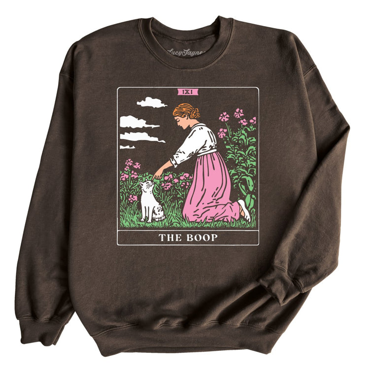 The Boop Tarot Card - Dark Chocolate - Unisex Sweatshirt