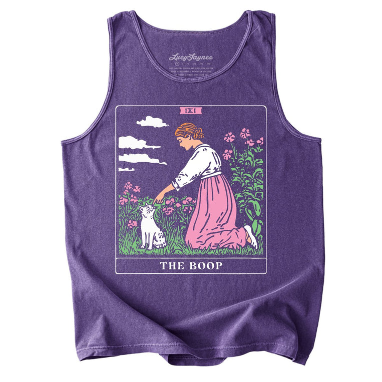 The Boop Tarot Card Comfort Colors Graphic Tank Top - Grape