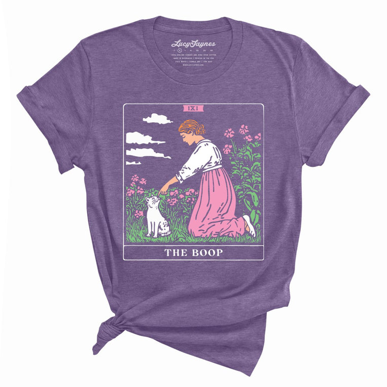 The Boop Tarot Card - Heather Purple - Unisex T-Shirt