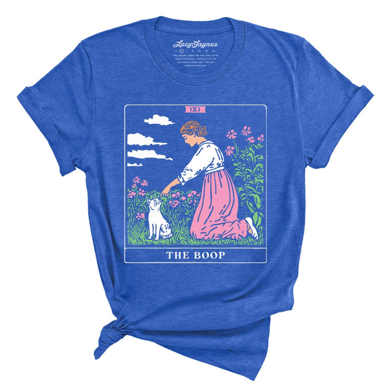 The Boop Tarot Card - Heather True Royal - Unisex T-Shirt