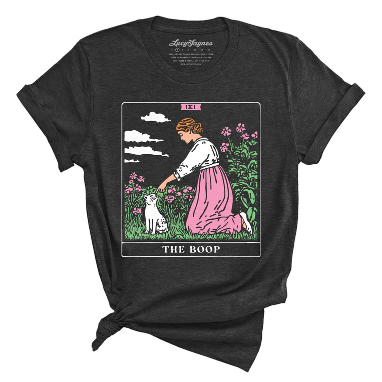 The Boop Tarot Card - Dark Grey Heather - Unisex T-Shirt