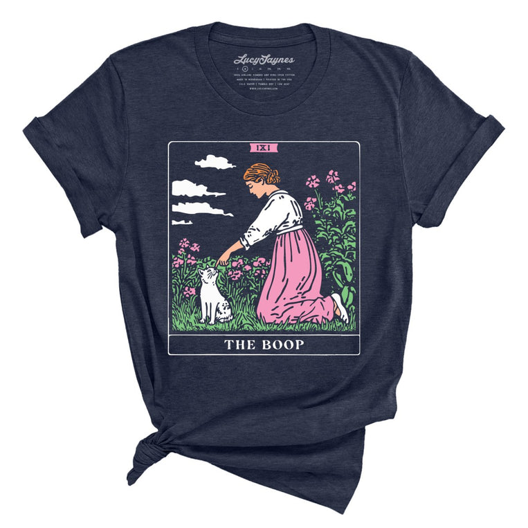 The Boop Tarot Card - Heather Midnight Navy - Unisex T-Shirt