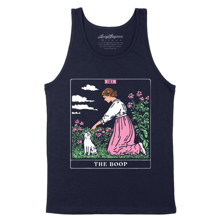 The Boop Tarot Card - Navy - Unisex Tank Top