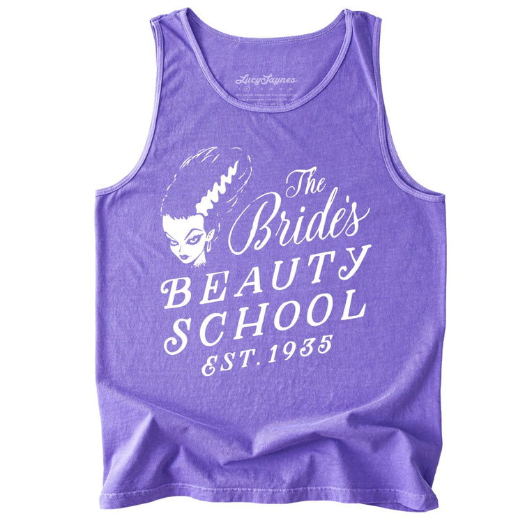 The Bride's Beauty School Comfort Colors Graphic Tank Top - Violet