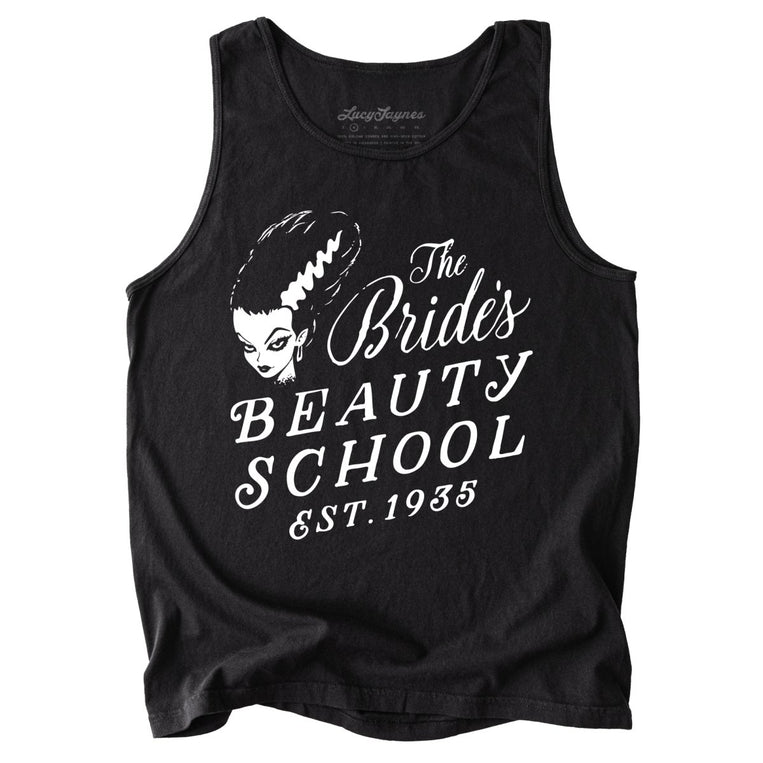 The Bride's Beauty School Comfort Colors Graphic Tank Top - Black
